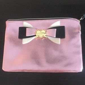 Betsey Johnson pink wristlet